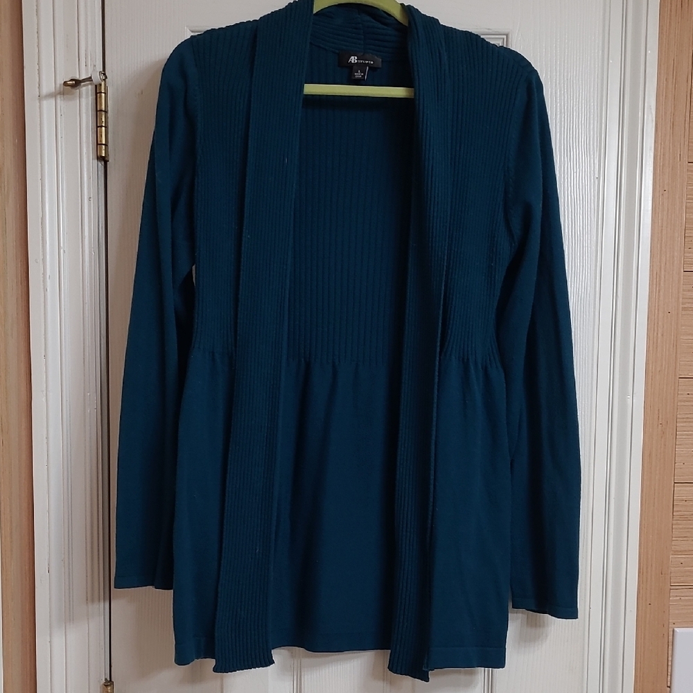 AB Studio Women's Deep Teal Cardigan Sweater